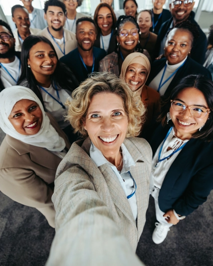 Adults in office group image vertical