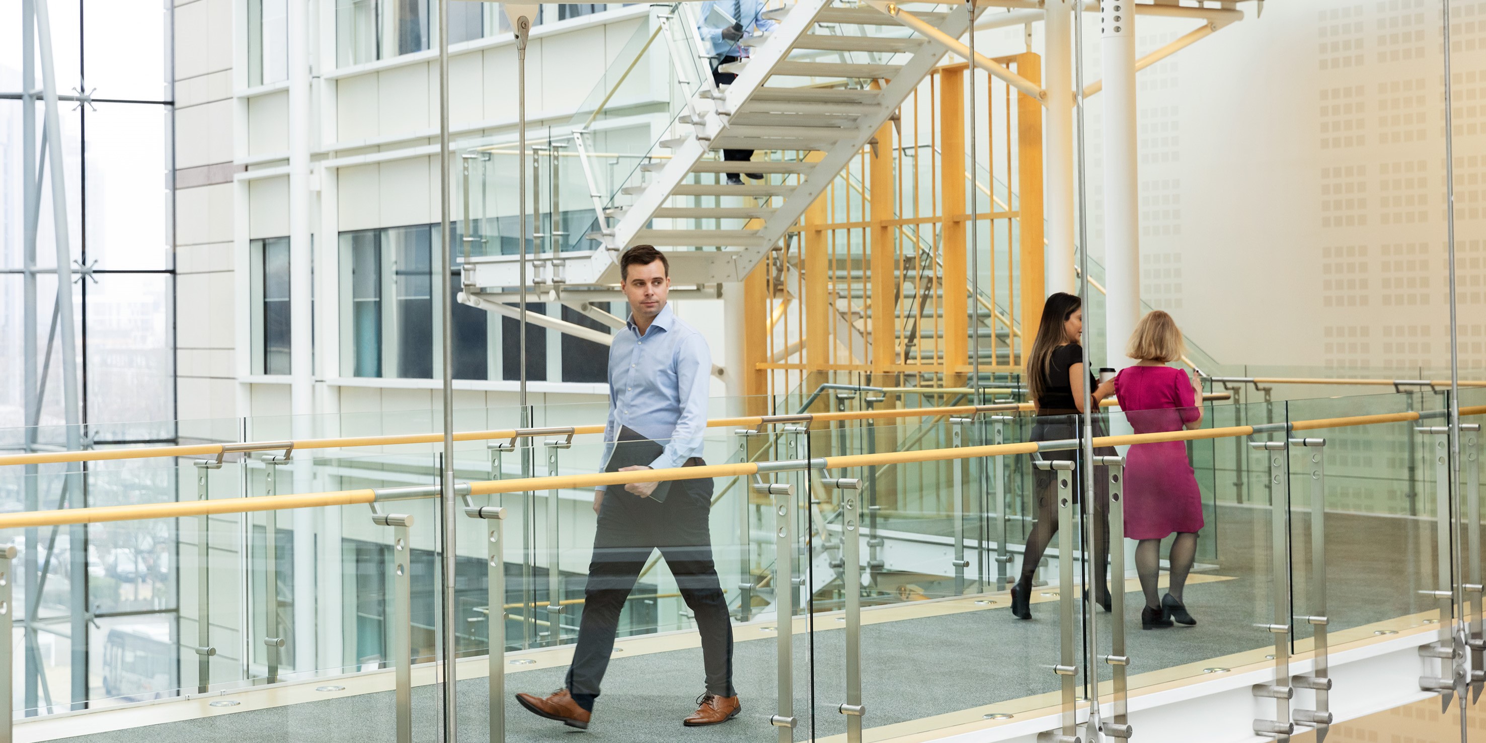 man walking in gsk house